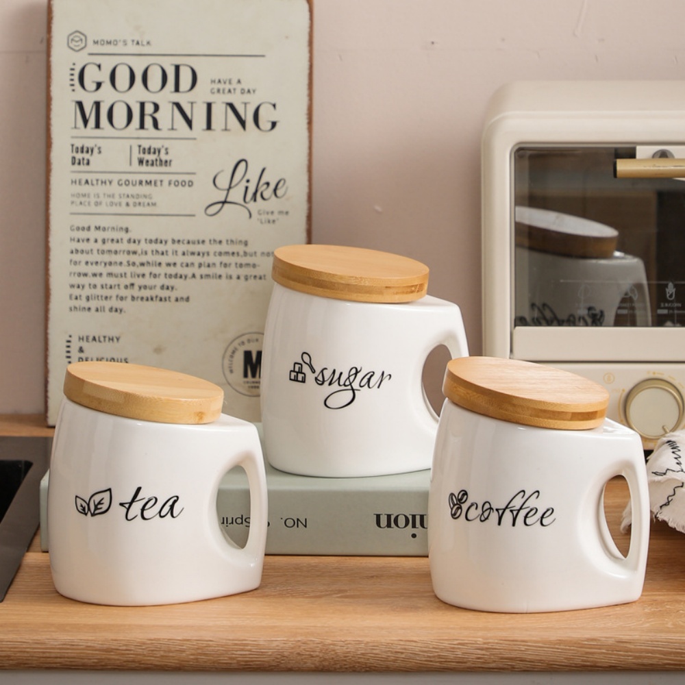 Recipiente de Cerámica con Tap - Food Storage Jars With Wooden Lids reseña y precio
