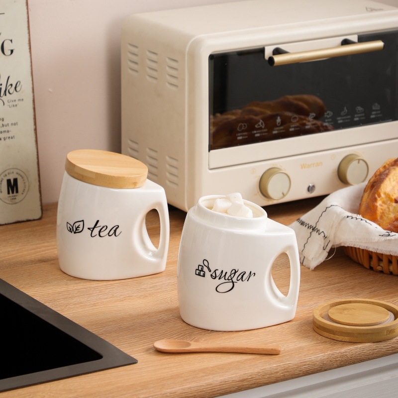 Recipiente de Cerámica con Tap - Food Storage Jars With Wooden Lids reseña y precio