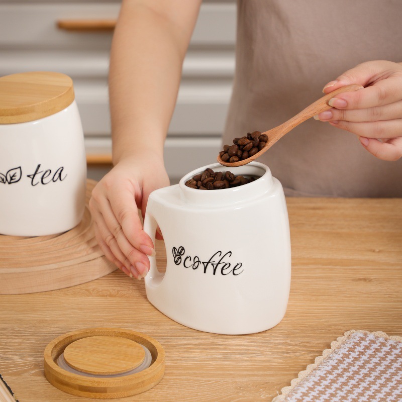 Recipiente de Cerámica con Tap - Food Storage Jars With Wooden Lids reseña y precio