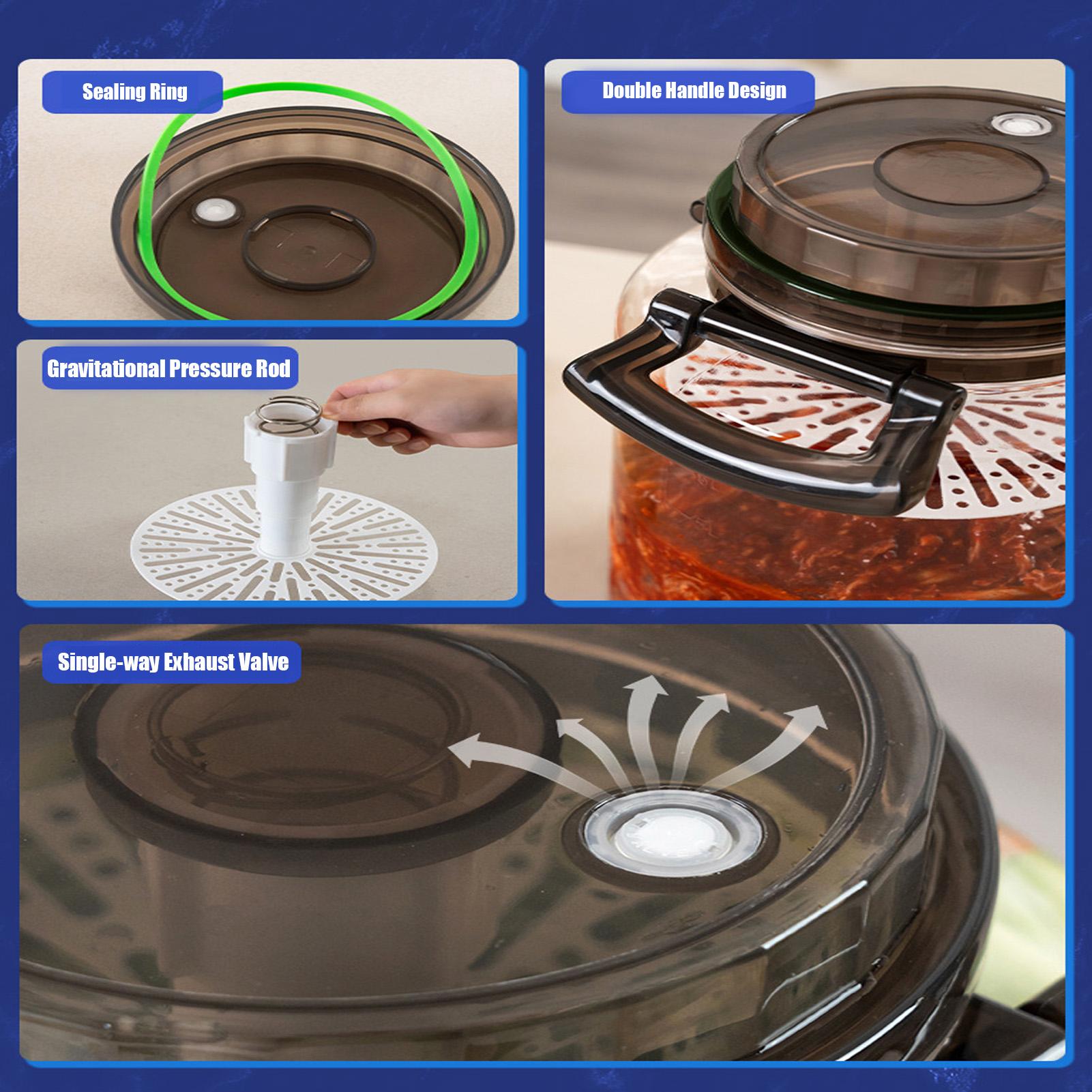 Tarro de vidrio de 5L para enc - Food Storage Glass Round reseña y precio