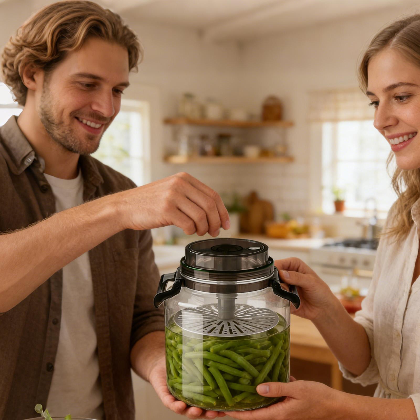 Tarro de vidrio de 5L para enc - Food Storage Glass Round reseña y precio