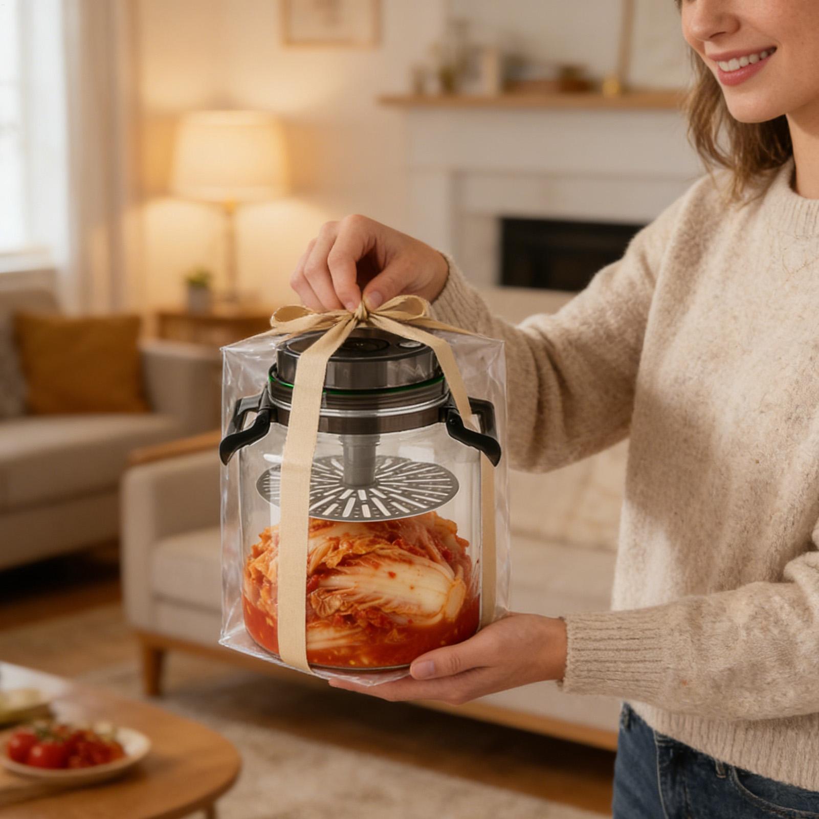 Tarro de vidrio de 5L para enc - Food Storage Glass Round reseña y precio