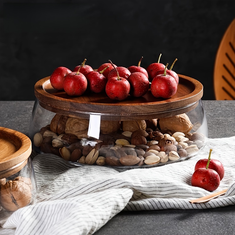 Recipientes de vidrio con tapa - Food Storage Jars With Wooden Lids reseña y precio