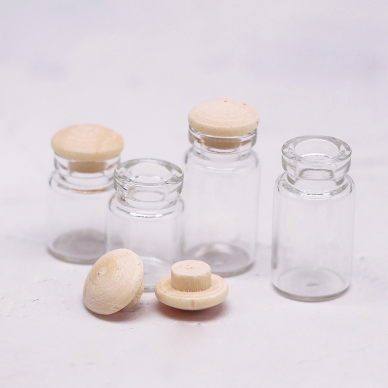 Frascos de vidrio en miniatura - Food Storage Jars With Wooden Lids reseña y precio