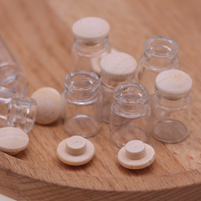 Frascos de vidrio en miniatura - Food Storage Jars With Wooden Lids reseña y precio