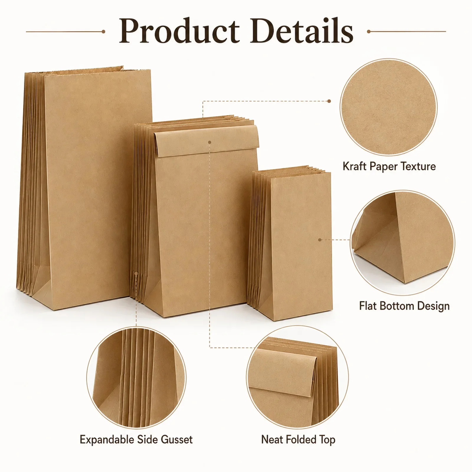 10-30 Bolsas Pequeñas de Papel - Food Storage Small reseña y precio