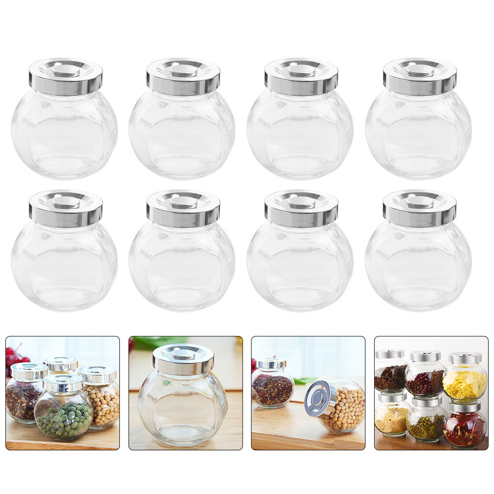 8 recipientes de vidrio hermét - Food Storage Glass Containers reseña y precio