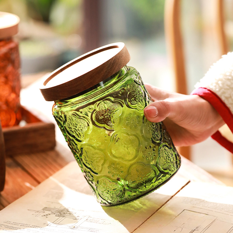 Tarro de almacenamiento de vid - Food Storage Jars With Wooden Lids reseña y precio