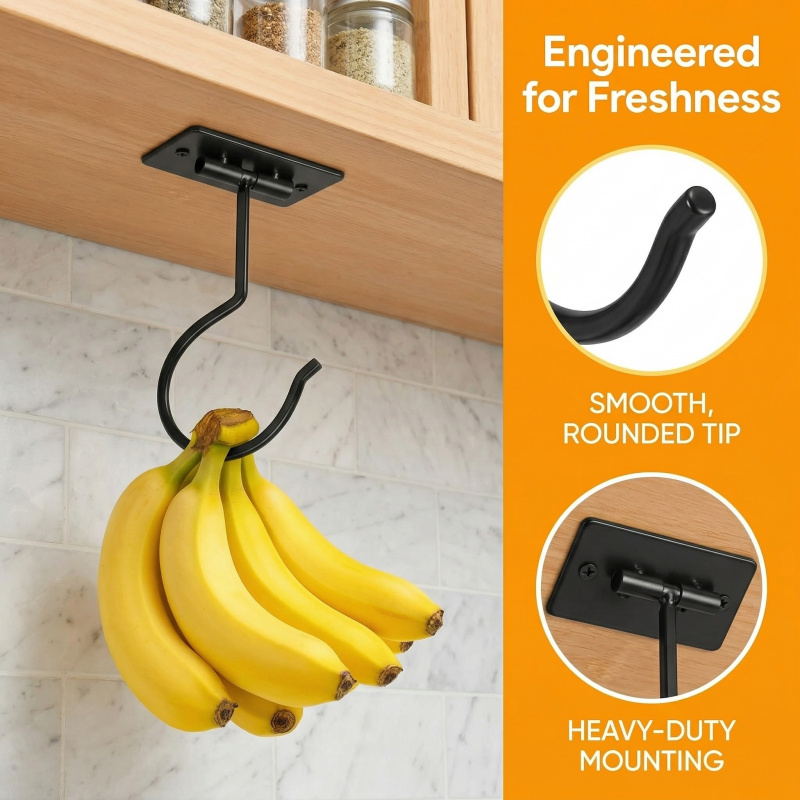 Gancho Adhesivo de Metal Negro - Food Storage Rack For Kitchen reseña y precio