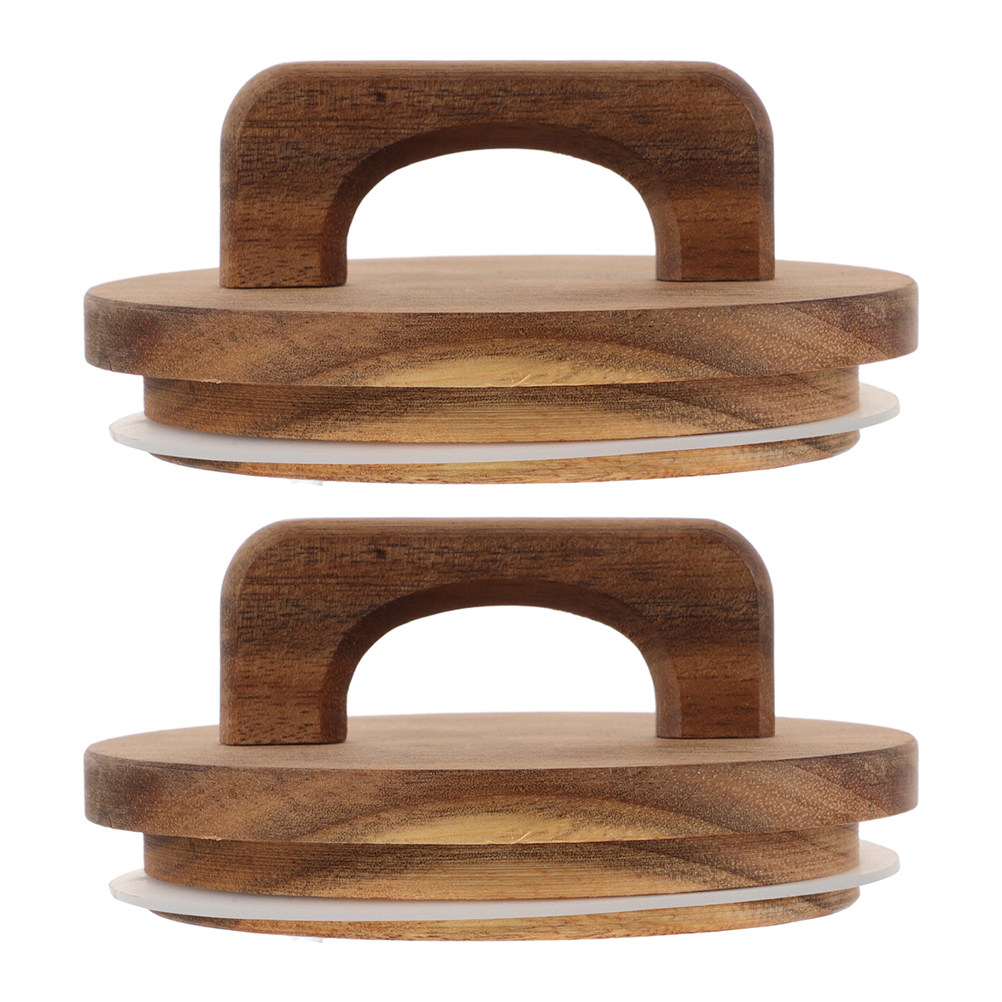2 unidades de tapas de madera  - Food Storage Jars With Wooden Lids reseña y precio