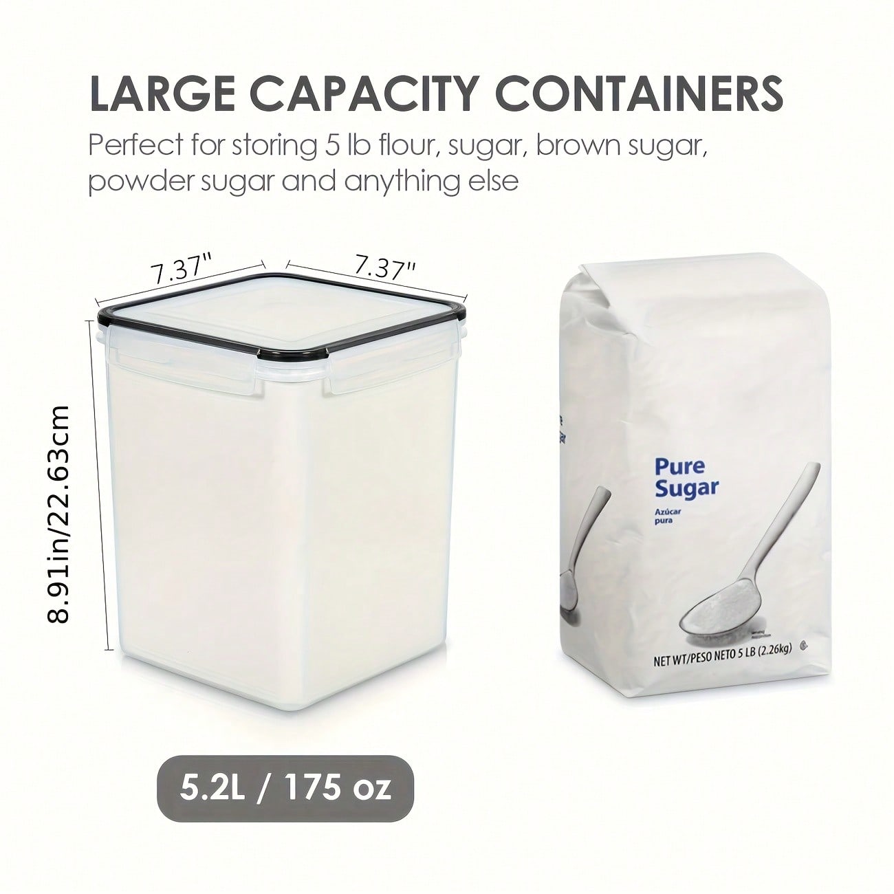 Juego de 4 recipientes grandes - Food Storage Glass Containers Large reseña y precio