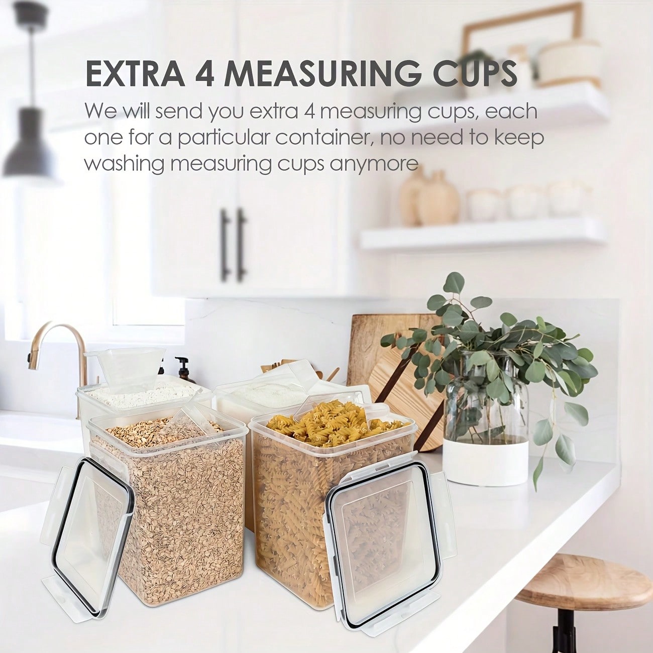 Juego de 4 recipientes grandes - Food Storage Glass Containers Large reseña y precio