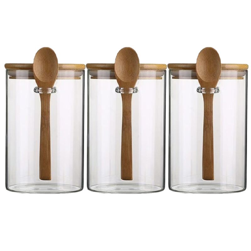 J1UL1N: Frascos de vidrio tran - Food Storage Glass Round reseña y precio