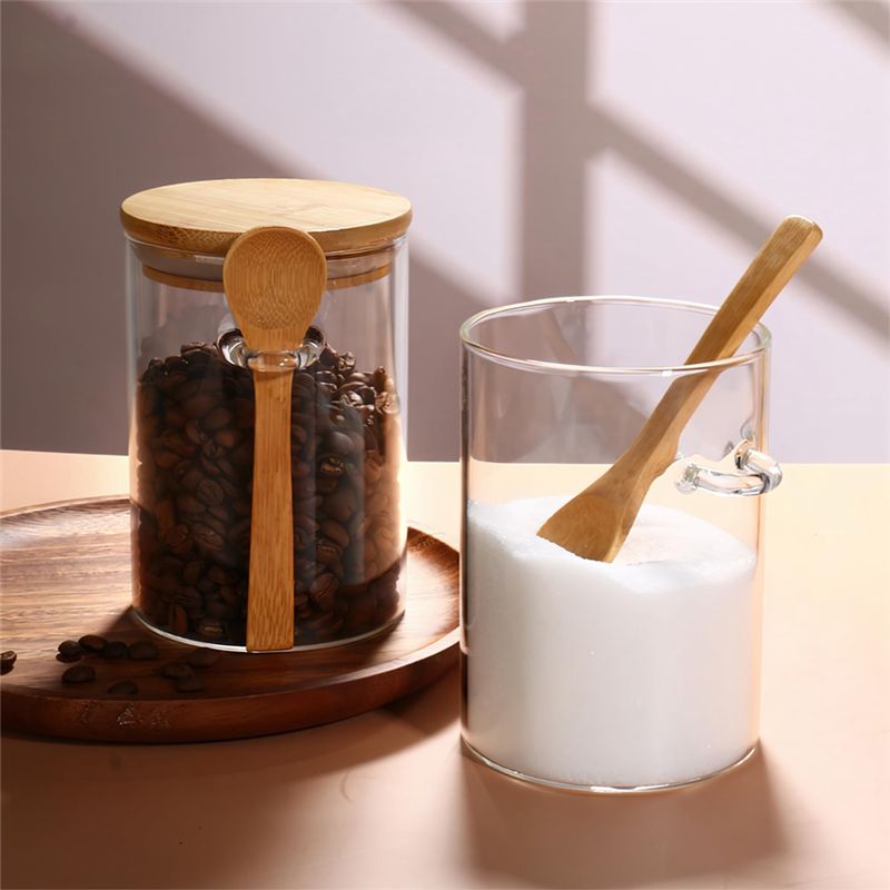 J1UL1N: Frascos de vidrio tran - Food Storage Glass Round reseña y precio