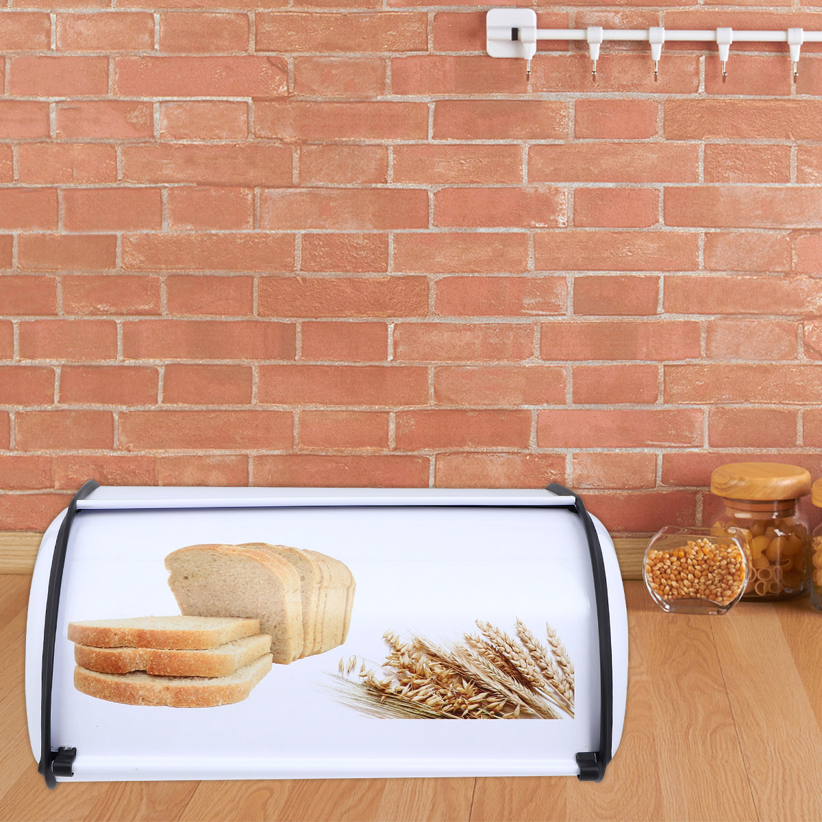 1 Pieza de Caja de Pan Metálic - Bread Box Bamboo reseña y precio
